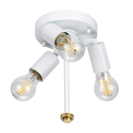 Designer's Lightbox Ceiling Flush from the Fletcher Flush range. Fletcher 18" Flush Product Code = DL-FLETCHER18-3LT-IV-AB