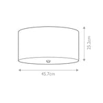 Designer's Lightbox Ceiling Flush from the Fletcher Flush range. Fletcher 18" Flush – SKU DL-FLETCHER18-3LT-IV-AB