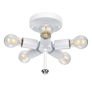 Designer's Lightbox Ceiling Flush from the Fletcher Flush range. Fletcher 22" Flush Product Code = DL-FLETCHER22-5LT-IV-PC