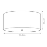 Designer's Lightbox Ceiling Flush from the Fletcher Flush range. Fletcher 22" Flush – SKU DL-FLETCHER22-5LT-IV-PC