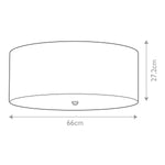 Designer's Lightbox Ceiling Flush from the Fletcher Flush range. Fletcher 26" Flush – SKU DL-FLETCHER26-5LT-IV-AB