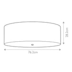 Designer's Lightbox Ceiling Flush from the Fletcher Flush range. Fletcher 30" Flush – SKU DL-FLETCHER30-7LT-IV-PC