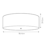 Designer's Lightbox Ceiling Flush from the Fletcher Flush range. Fletcher 34" Flush – SKU DL-FLETCHER34-7LT-IV-AB