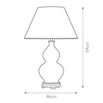 Designer's Lightbox Table Lamp from the Harbin range. Harbin Gourd 1 Light Table Lamp with Tall Empire – SKU DL-HARBIN-TL-DEB