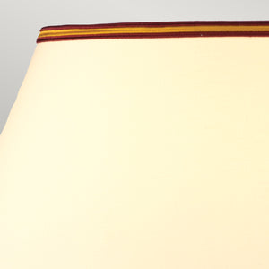 Elstead Lighting Table Lamp from the Oxblood range. Majin Oxblood Red Jar 1 Light Table Lamp with Polycotton shade Product Code = DL-MAJIN-SMALL-TL-OXB