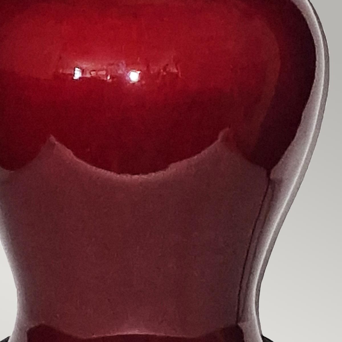 Elstead Lighting Table Lamp from the Oxblood range. Majin Oxblood Red Jar 1 Light Table Lamp with – SKU DL-MAJIN-SMALL-TL-OXB