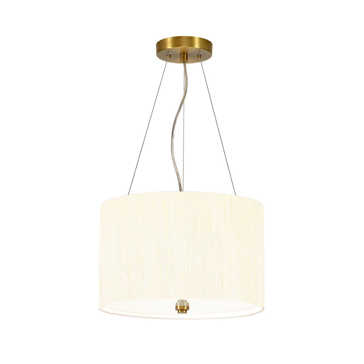 Designer's Lightbox Pendant from the Pearce range. Pearce 14" Pendant with Aged Brass Ceiling Pan Product Code = DL-PEARCE14-3LT-IV-AB