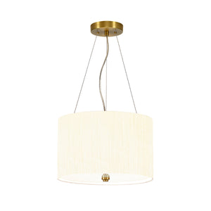 Designer's Lightbox Pendant from the Pearce range. Pearce 14" Pendant with Aged Brass Ceiling Pan Product Code = DL-PEARCE14-3LT-IV-AB