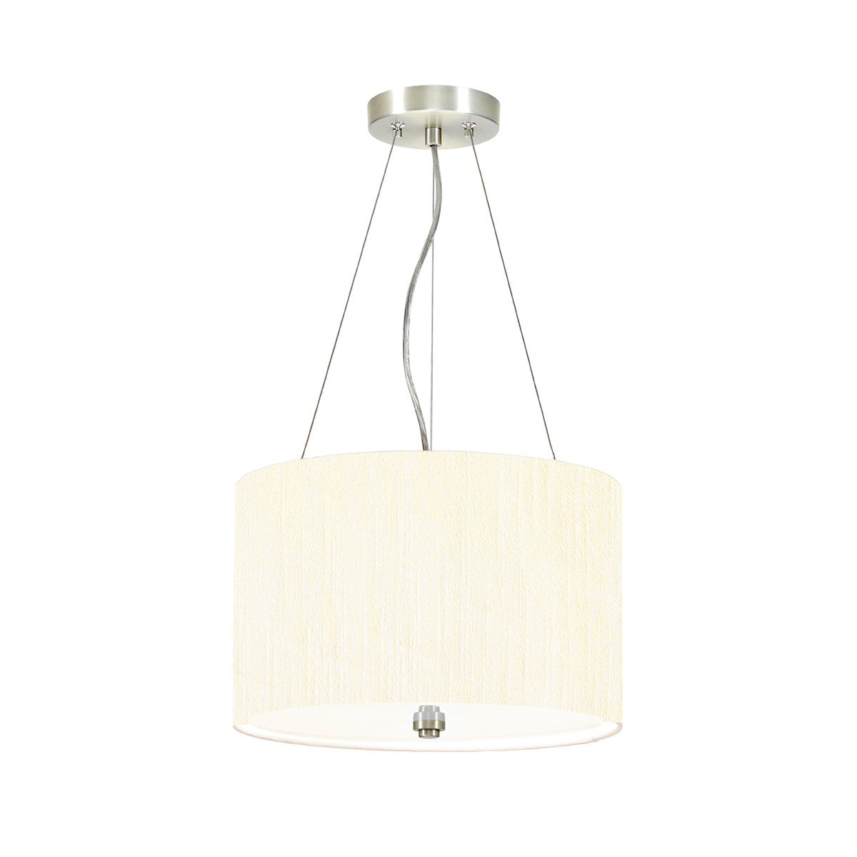 Designer's Lightbox Pendant from the Pearce range. Pearce 14" Pendant with Polished Chrome Ceiling Pan Product Code = DL-PEARCE14-3LT-IV-PC