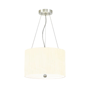 Designer's Lightbox Pendant from the Pearce range. Pearce 14" Pendant with Polished Chrome Ceiling Pan Product Code = DL-PEARCE14-3LT-IV-PC