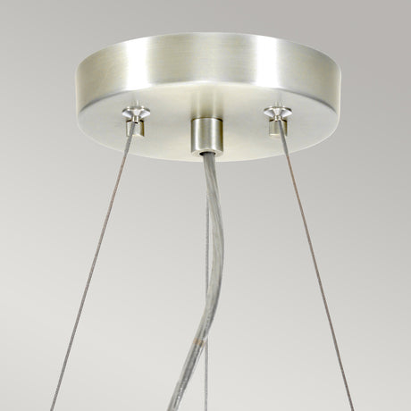 Designer's Lightbox Pendant from the Pearce range. Pearce 14" Pendant with Polished Chrome Ceiling Pan Product Code = DL-PEARCE14-3LT-IV-PC