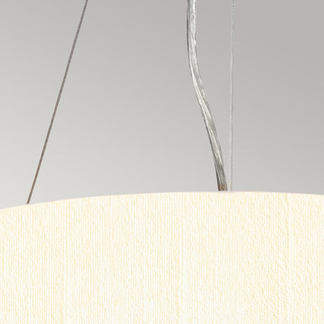 Designer's Lightbox Pendant from the Pearce range. Pearce 14" Pendant with Polished Chrome Ceiling Pan Product Code = DL-PEARCE14-3LT-IV-PC