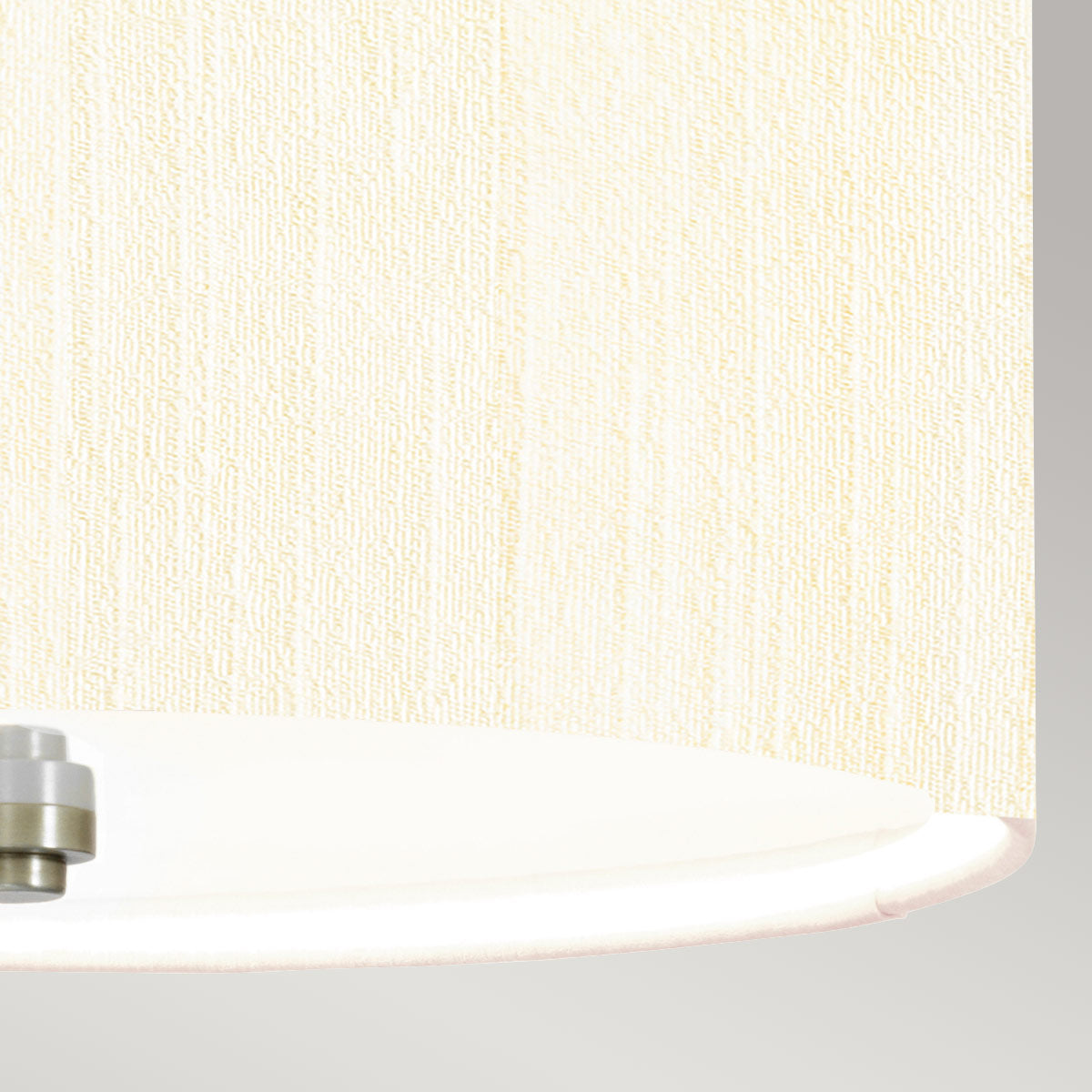 Designer's Lightbox Pendant from the Pearce range. Pearce 14" Pendant with Polished Chrome Ceiling Pan Product Code = DL-PEARCE14-3LT-IV-PC
