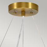 Designer's Lightbox Pendant from the Pearce range. Pearce 18" Pendant with Aged Brass Ceiling Pan Product Code = DL-PEARCE18-3LT-IV-AB