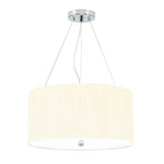 Designer's Lightbox Pendant from the Pearce range. Pearce 18" Pendant with Polished Chrome Ceiling Pan Product Code = DL-PEARCE18-3LT-IV-PC