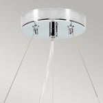 Designer's Lightbox Pendant from the Pearce range. Pearce 18" Pendant with Polished Chrome Ceiling Pan Product Code = DL-PEARCE18-3LT-IV-PC