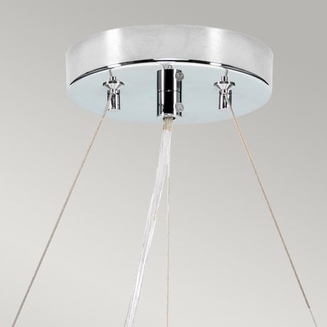 Designer's Lightbox Pendant from the Pearce range. Pearce 18" Pendant with Polished Chrome Ceiling Pan Product Code = DL-PEARCE18-3LT-IV-PC