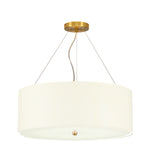 Designer's Lightbox Pearce 22" Pendant with Aged Brass Ceiling Pan DL-PEARCE22-5LT-IV-AB