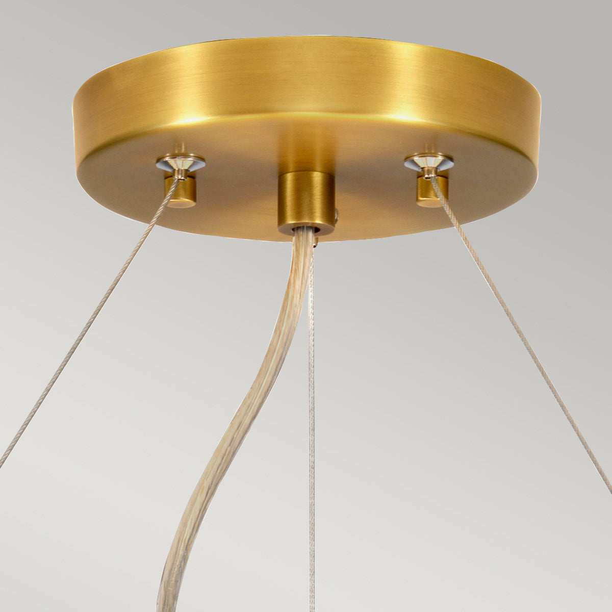 Designer's Lightbox Pearce 22" Pendant with Aged Brass Ceiling Pan DL-PEARCE22-5LT-IV-AB