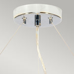 Designer's Lightbox Pendant from the Pearce range. Pearce 22" Pendant with Polished Chrome – SKU DL-PEARCE22-5LT-IV-PC