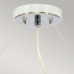 Designer's Lightbox Pendant from the Pearce range. Pearce 22" Pendant with Polished Chrome Ceiling Pan Product Code = DL-PEARCE22-5LT-IV-PC