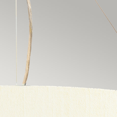 Designer's Lightbox Pendant from the Pearce range. Pearce 22" Pendant with Polished Chrome Ceiling Pan Product Code = DL-PEARCE22-5LT-IV-PC