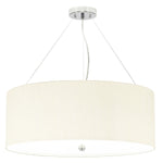 Designer's Lightbox Pendant from the Pearce range. Pearce 26" Pendant with Polished Chrome Ceiling Pan Product Code = DL-PEARCE26-5LT-IV-PC