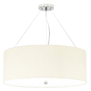 Designer's Lightbox Pendant from the Pearce range. Pearce 26" Pendant with Polished Chrome Ceiling Pan Product Code = DL-PEARCE26-5LT-IV-PC
