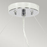 Designer's Lightbox Pendant from the Pearce range. Pearce 26" Pendant with Polished Chrome Ceiling Pan Product Code = DL-PEARCE26-5LT-IV-PC