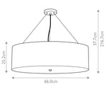 Designer's Lightbox Pendant from the Pearce range. Pearce 26" Pendant with Polished Chrome – SKU DL-PEARCE26-5LT-IV-PC