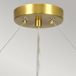 Designer's Lightbox Pendant from the Pearce range. Pearce 30" Pendant with Aged Brass Ceiling Pan Product Code = DL-PEARCE30-7LT-IV-AB