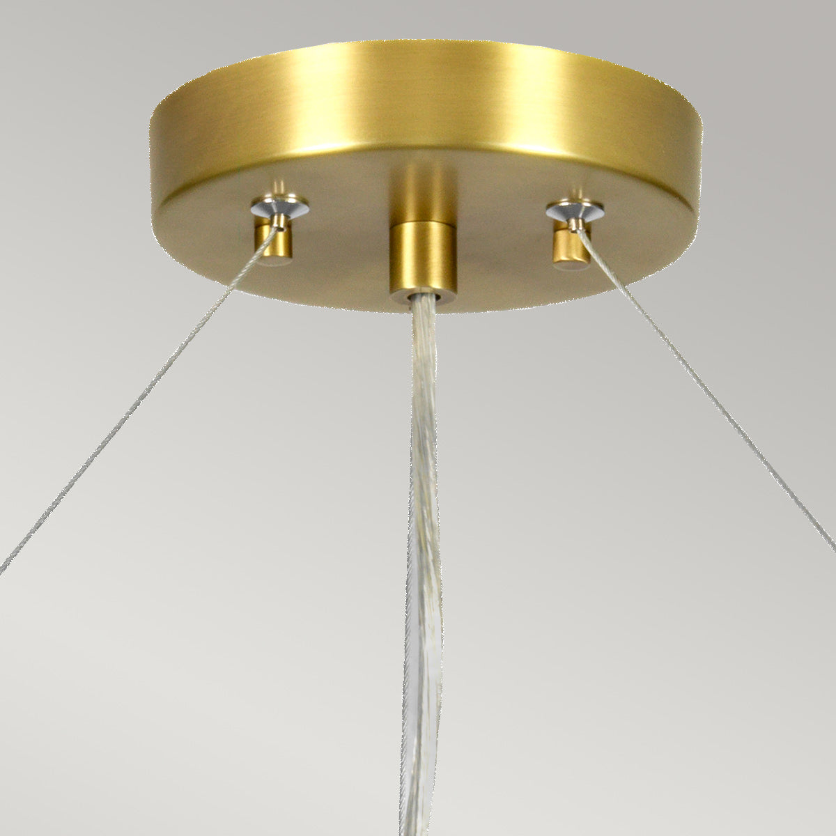 Designer's Lightbox Pendant from the Pearce range. Pearce 30" Pendant with Aged Brass Ceiling Pan Product Code = DL-PEARCE30-7LT-IV-AB