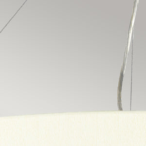 Designer's Lightbox Pendant from the Pearce range. Pearce 30" Pendant with Aged Brass Ceiling Pan Product Code = DL-PEARCE30-7LT-IV-AB