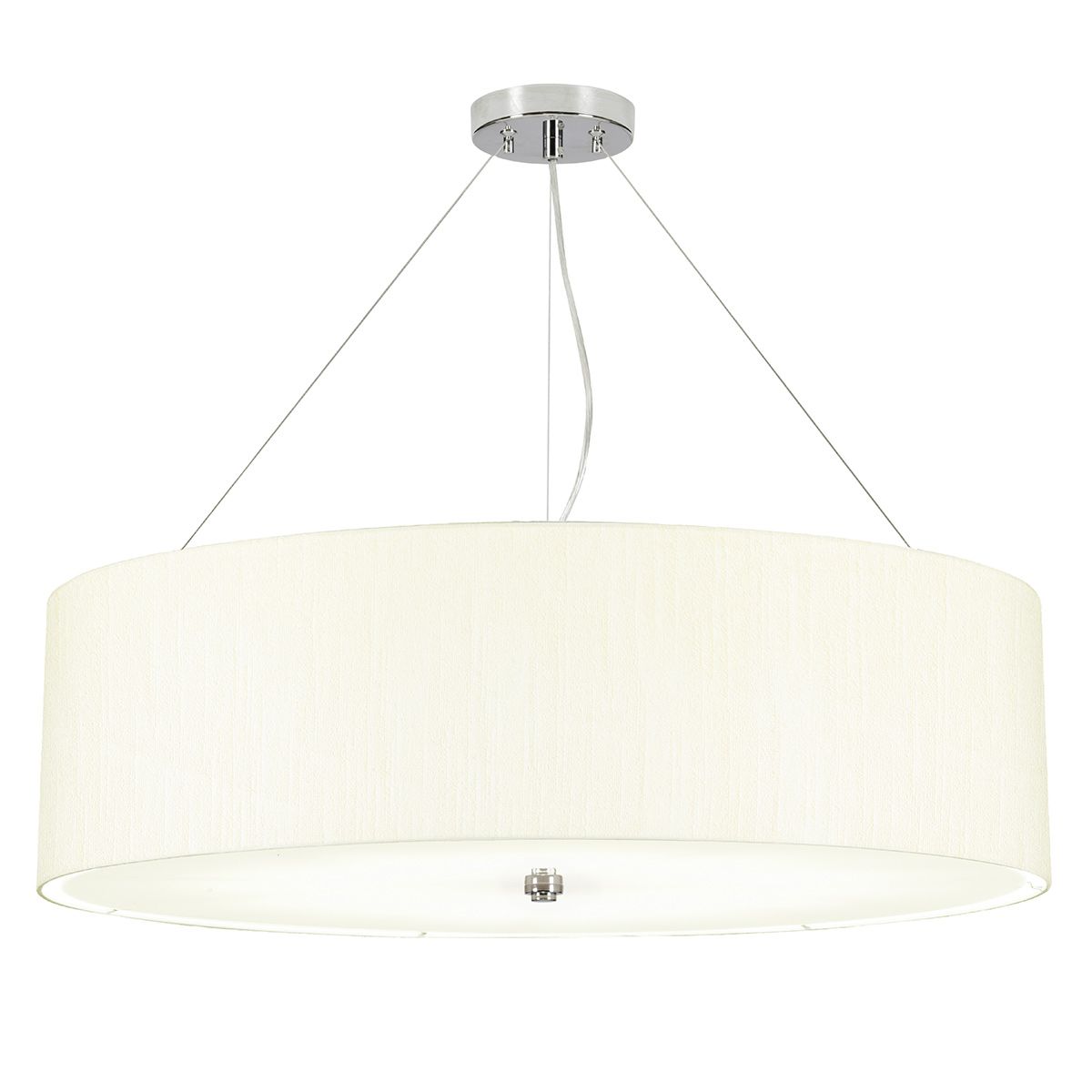 Designer's Lightbox Pendant from the Pearce range. Pearce 30" Pendant with Polished Chrome – SKU DL-PEARCE30-7LT-IV-PC