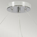 Designer's Lightbox Pendant from the Pearce range. Pearce 30" Pendant with Polished Chrome – SKU DL-PEARCE30-7LT-IV-PC