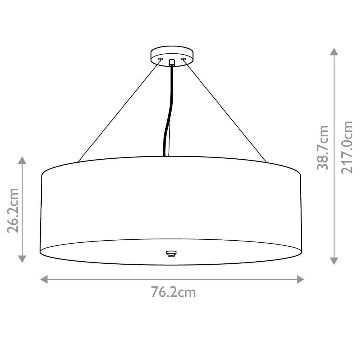 Designer's Lightbox Pendant from the Pearce range. Pearce 30" Pendant with Polished Chrome – SKU DL-PEARCE30-7LT-IV-PC