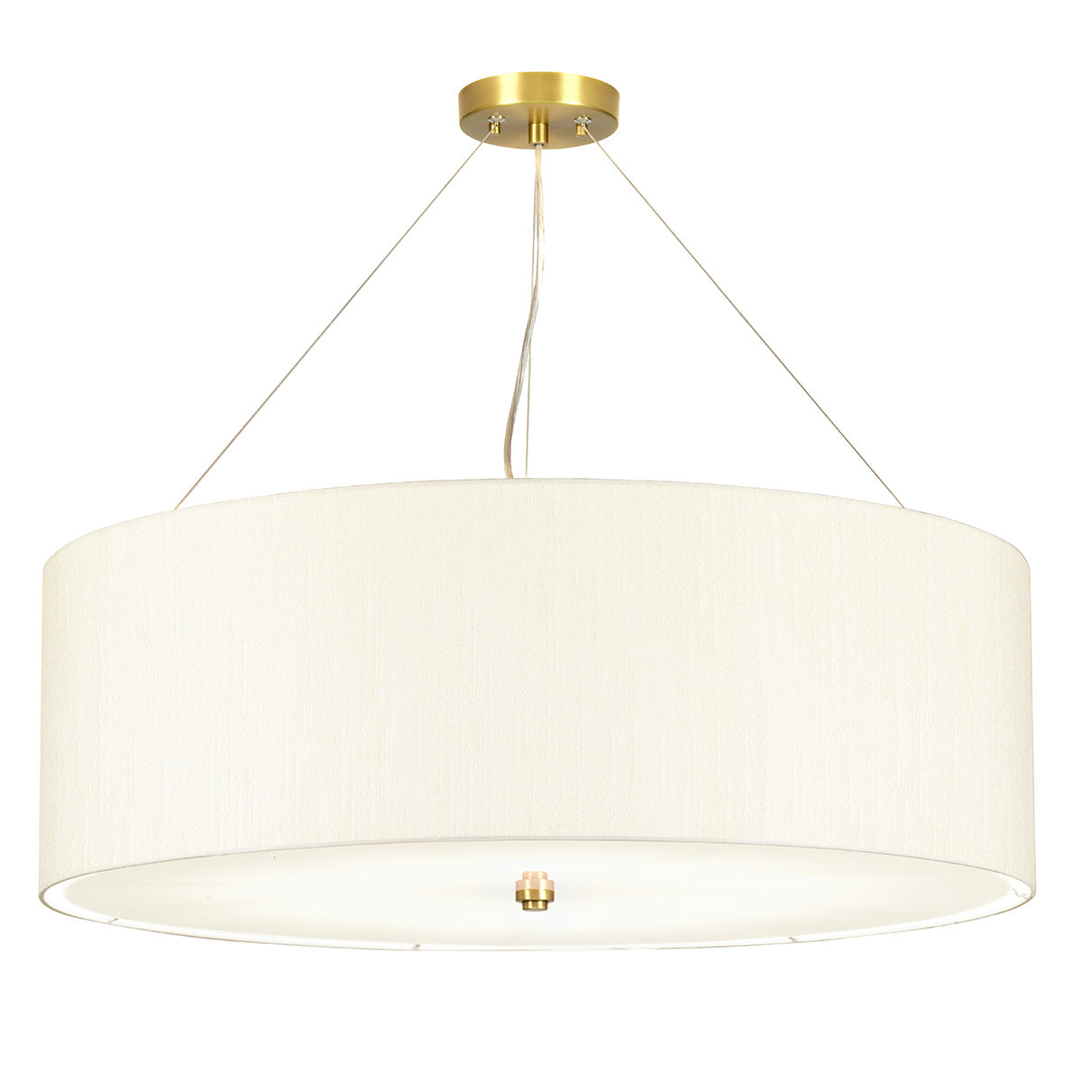 Designer's Lightbox Pendant from the Pearce range. Pearce 34" Pendant with Aged Brass Ceiling Pan Product Code = DL-PEARCE34-7LT-IV-AB