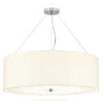 Designer's Lightbox Pendant from the Pearce range. Pearce 34" Pendant with Polished Chrome Ceiling Pan Product Code = DL-PEARCE34-7LT-IV-PC