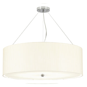 Designer's Lightbox Pendant from the Pearce range. Pearce 34" Pendant with Polished Chrome Ceiling Pan Product Code = DL-PEARCE34-7LT-IV-PC