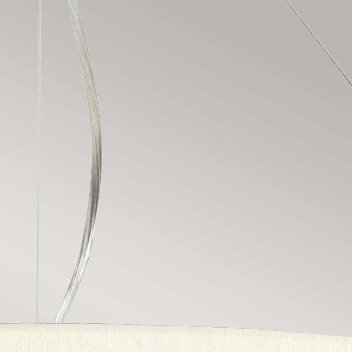 Designer's Lightbox Pendant from the Pearce range. Pearce 34" Pendant with Polished Chrome Ceiling Pan Product Code = DL-PEARCE34-7LT-IV-PC