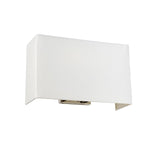 Designer's Lightbox Riley Large Rectangular Wall Light with Polished Chrome Back Plate – SKU DL-RILEY-L-IV-PC