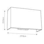 Designer's Lightbox Riley Large Rectangular Wall Light with Polished Chrome Back Plate – SKU DL-RILEY-L-IV-PC