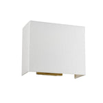 Designer's Lightbox Riley Medium Rectangular Wall Light with Aged Brass Back Plate – SKU DL-RILEY-M-IV-AB