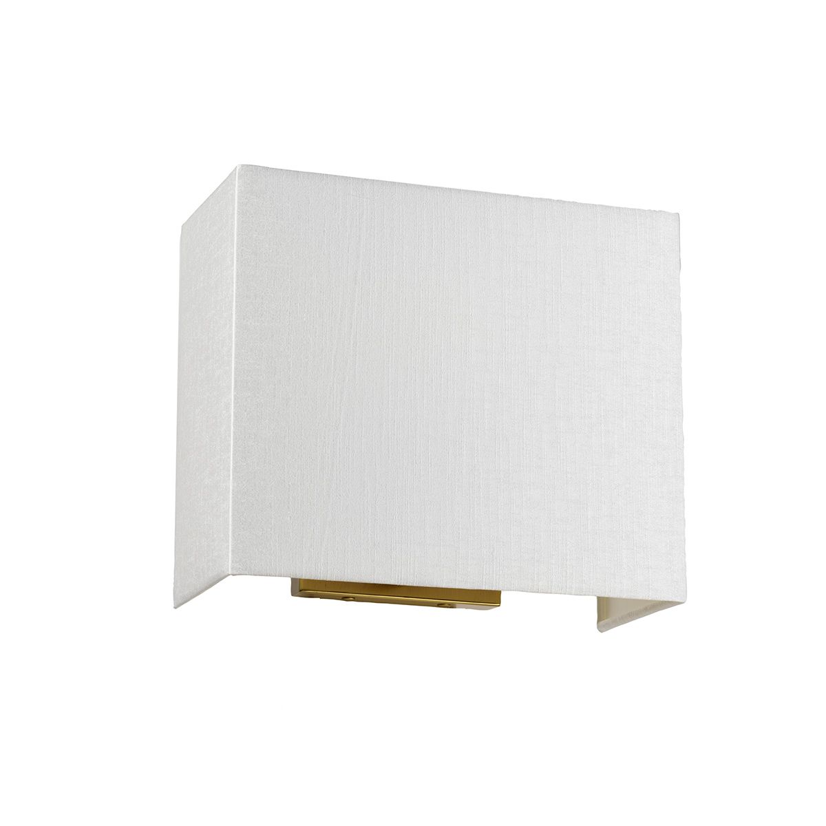 Designer's Lightbox Riley Medium Rectangular Wall Light with Aged Brass Back Plate – SKU DL-RILEY-M-IV-AB