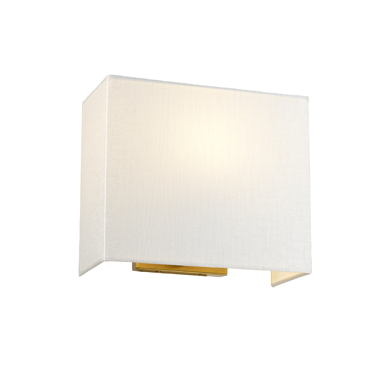 Designer's Lightbox Riley Medium Rectangular Wall Light with Aged Brass Back Plate DL-RILEY-M-IV-AB