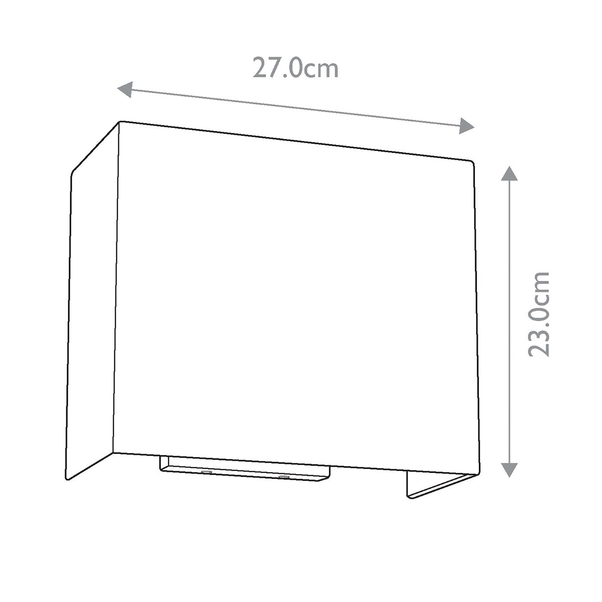 Designer's Lightbox Riley Medium Rectangular Wall Light with Polished Chrome Back Plate – SKU DL-RILEY-M-IV-PC