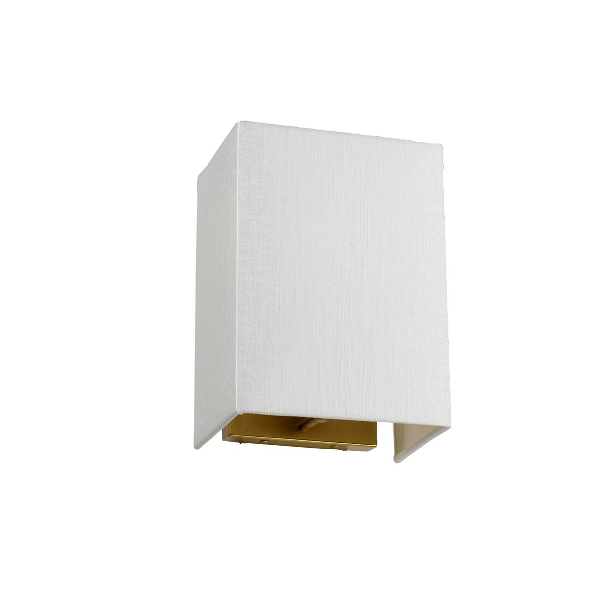 Designer's Lightbox Riley Small Rectangular Wall Light with Aged Brass Back Plate – SKU DL-RILEY-S-IV-AB