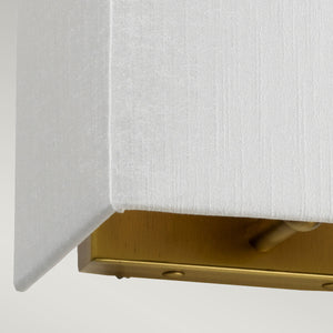 Designer's Lightbox Riley Small Rectangular Wall Light with Aged Brass Back Plate DL-RILEY-S-IV-AB