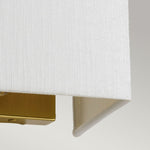 Designer's Lightbox Riley Small Rectangular Wall Light with Aged Brass Back Plate – SKU DL-RILEY-S-IV-AB
