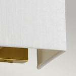 Designer's Lightbox Riley Small Rectangular Wall Light with Aged Brass Back Plate DL-RILEY-S-IV-AB